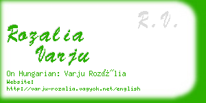 rozalia varju business card